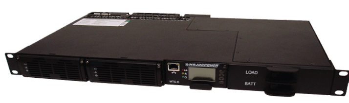 Majortel DC Power System MTS24/50AT-1U that is 48VDC @ 50A